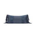 Denim Blue Fringe Lumbar Pillow