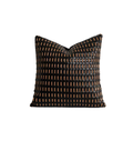 Black and Brown Woven Leather Pillow