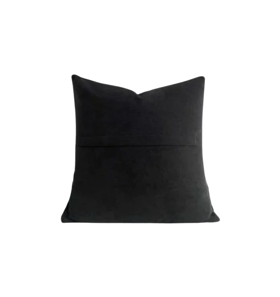 Black and Brown Woven Leather Pillow