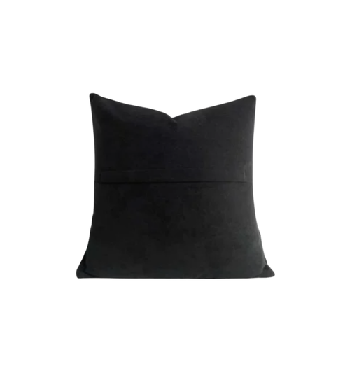 Black and Brown Woven Leather Pillow