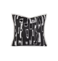 Black Abstract Embroidered Pillow