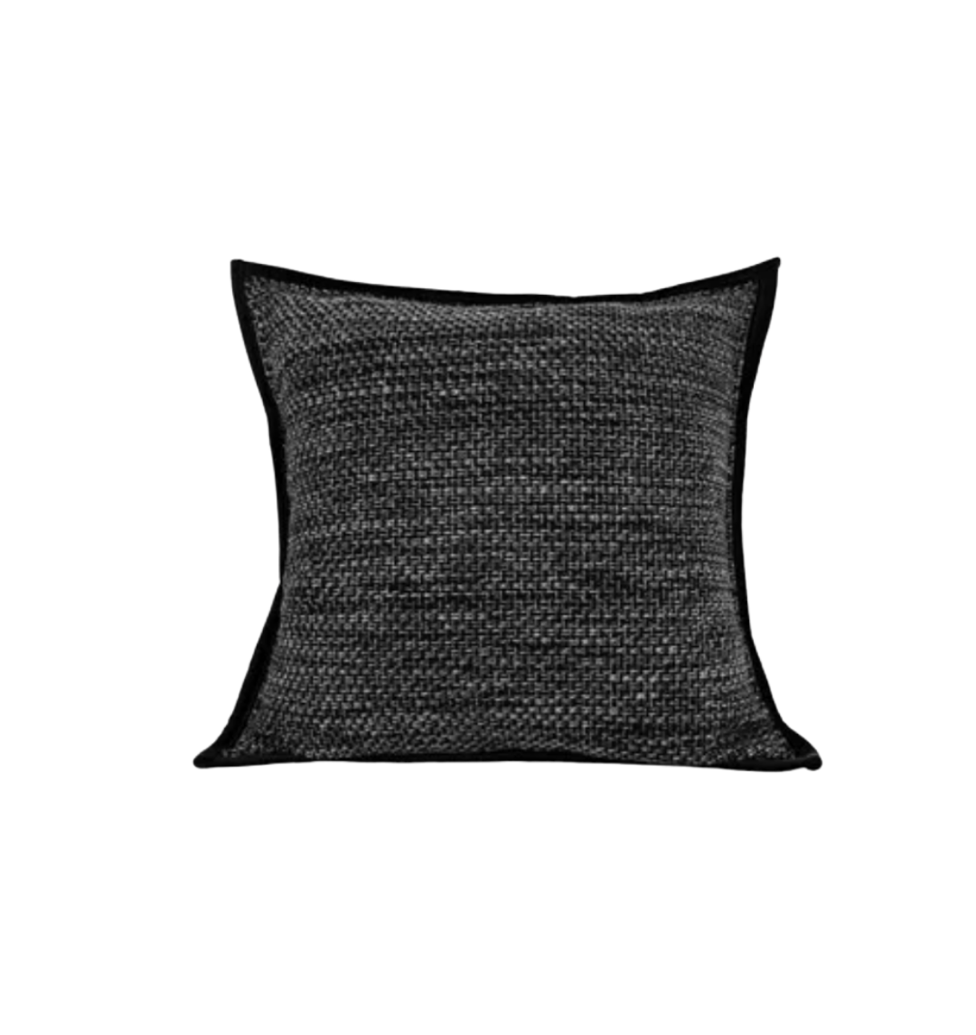 Black Textured Pillow