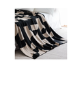 Black & Sand Abstract Geometric Throw