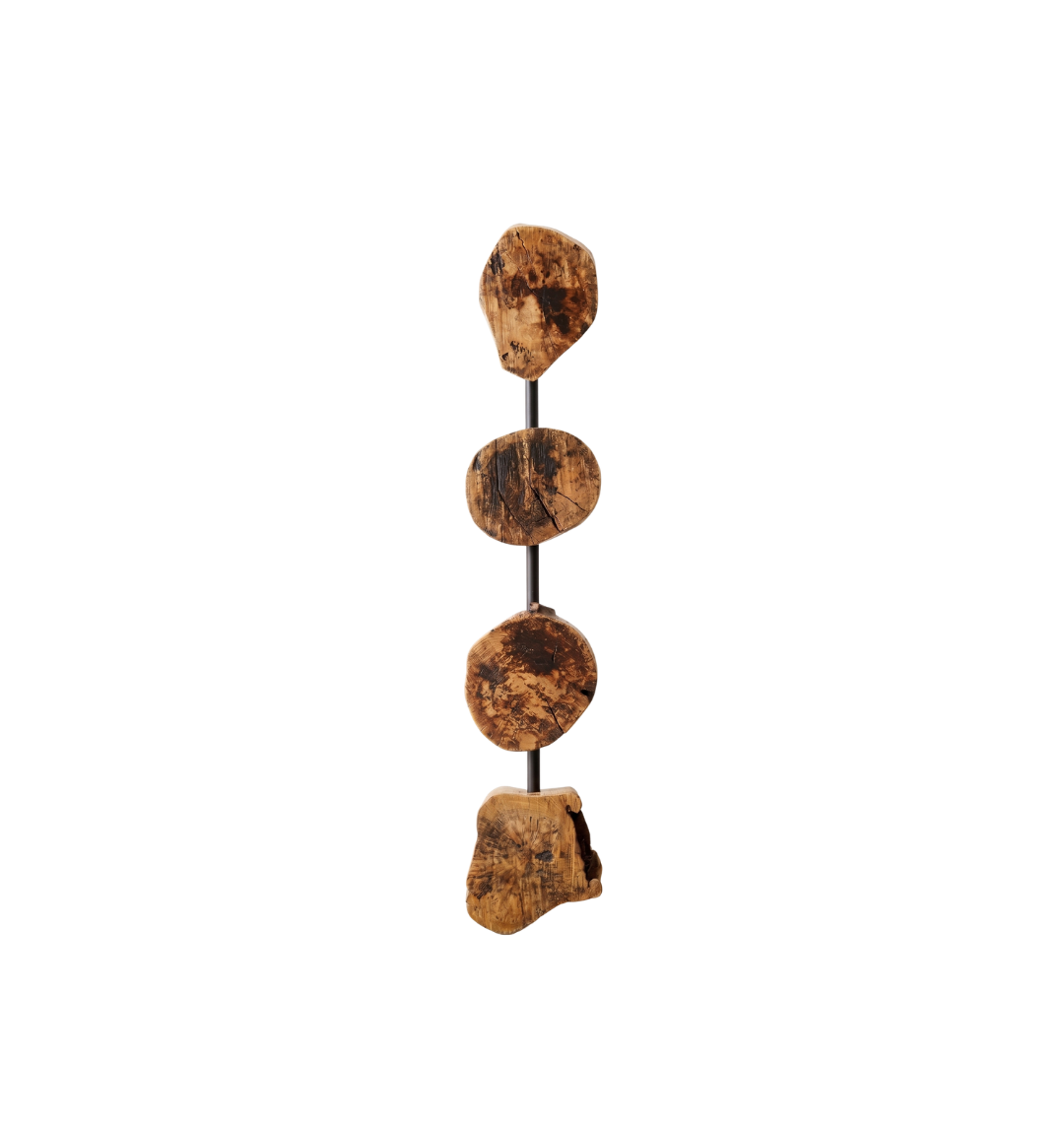 Single Rod Wooden Wall Sculpture