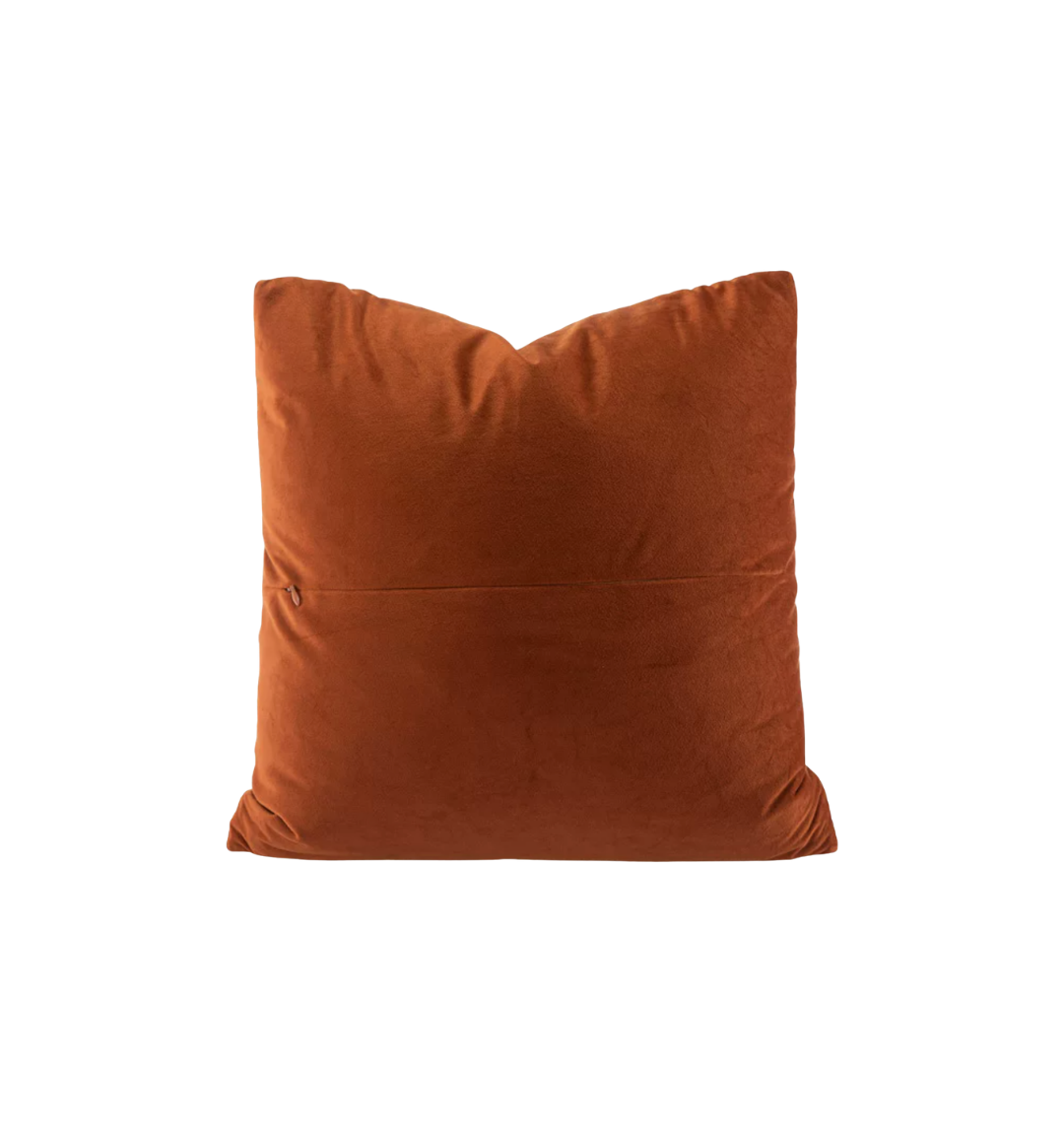Rust Woven Suede Pillow