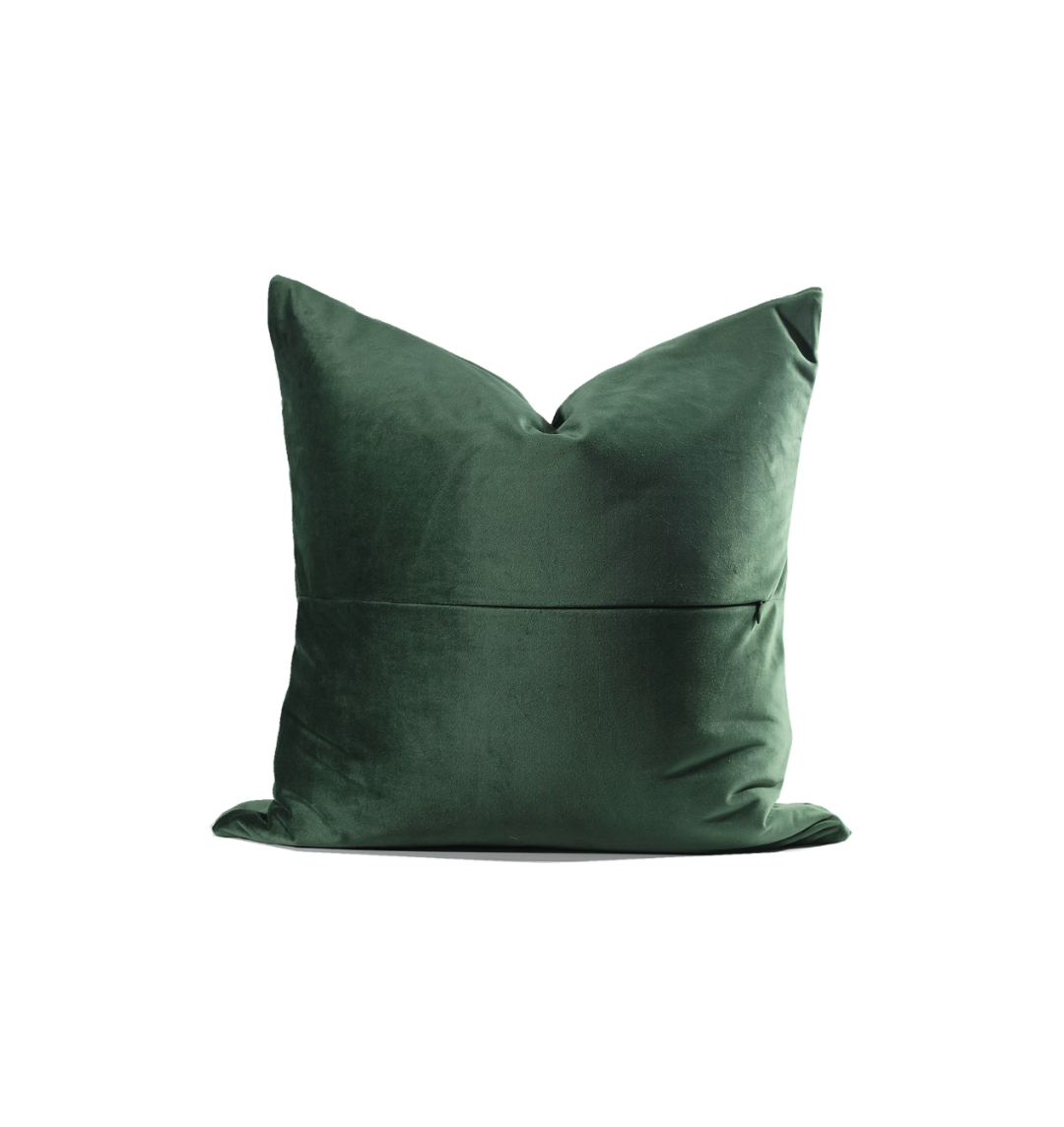 Emerald Green Textured Pillow