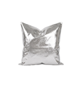 Silver Faux Leather Pillow