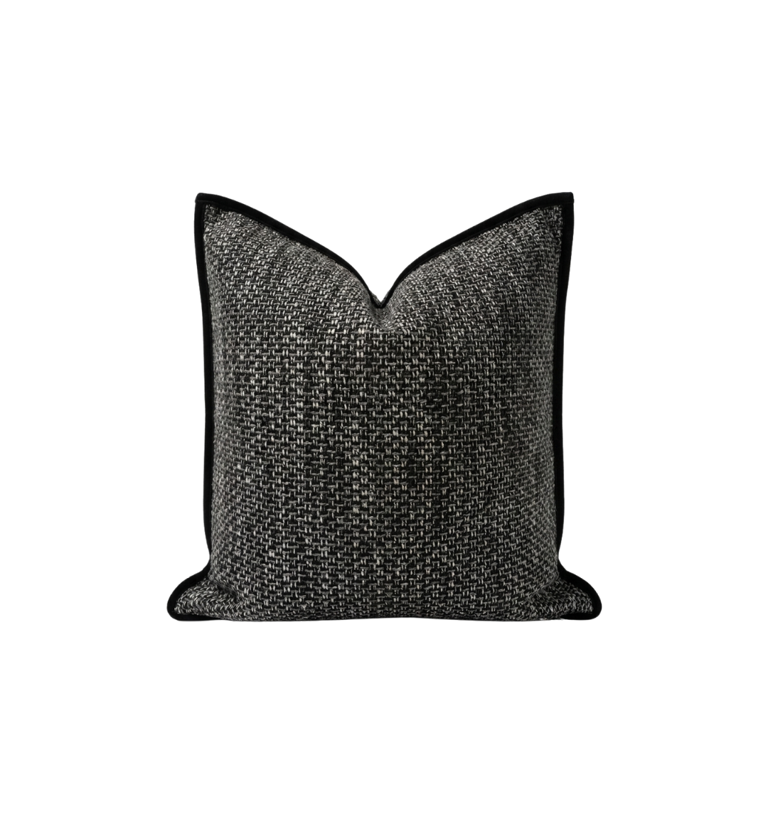 Black Textured Pillow